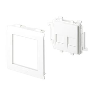 Placa plana Unex, tampa de 80mm, em U24X cor branco