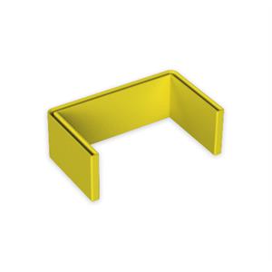 Protector extremo perfil U Unex, em PVC plastificado cor amarelo