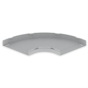 Curva plana 90° Unex 60X400, em U23X cor cinzento
