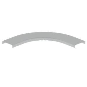 Tampa curva plana 90° Unex 75mm, em U23X cor cinzento