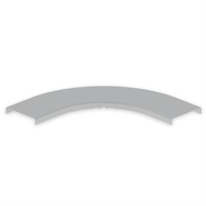 Tampa curva plana 90° Unex 100mm, em U23X cor cinzento