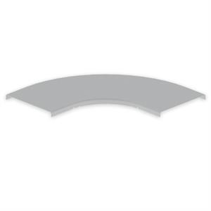 Tampa curva plana 90° Unex 200mm, em U23X cor cinzento