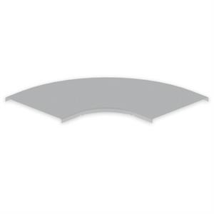 Tampa curva plana 90° Unex 300mm, em U23X cor cinzento