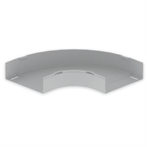Curva plana 90° Unex 100X300, em U23X cor cinzento