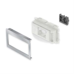 Adaptador para mecanismos Rail DIN Unex, tampa 80mm, em U24X cor alumínio