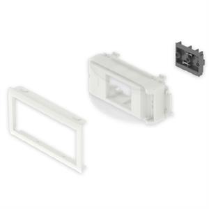 Adaptador Unex para mecanismos Rail DIN, tampa 65mm, em U24X cor branco