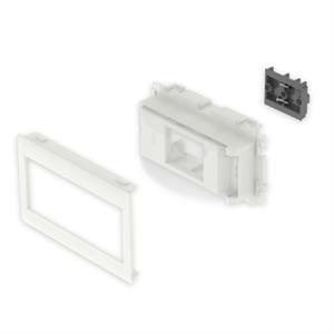 Adaptador Unex para mecanismos Rail DIN, tampa 80mm, em U24X cor branco