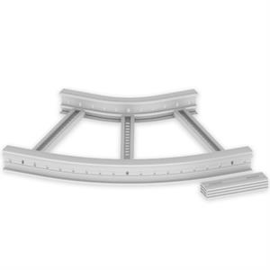 Curva plana 45º Unex 85x600 R300, em U23X cor cinzento