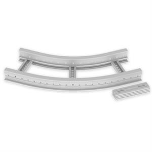 Curva plana 45º Unex 85x300 R600, em U23X cor cinzento