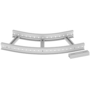 Curva plana 45º Unex 85x400 R600, em U23X cor cinzento