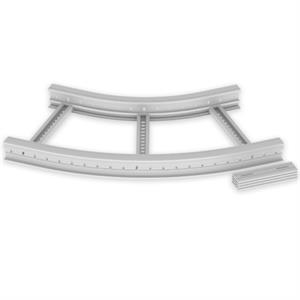 Curva plana 45º Unex 85x500 R600, em U23X cor cinzento
