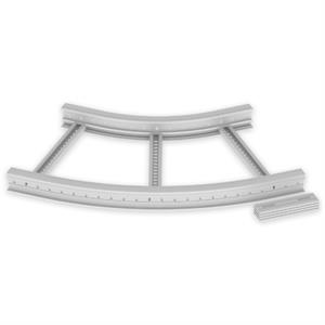 Curva plana 45º Unex 85x600 R600, em U23X cor cinzento