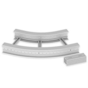 Curva plana 45º Unex 135x500 R600, em U23X cor cinzento