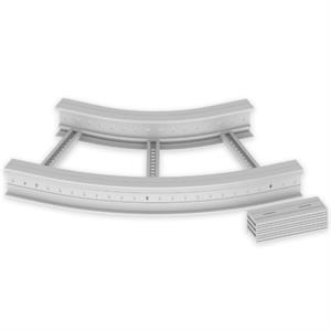 Curva plana 45º Unex 135x600 R600, em U23X cor cinzento