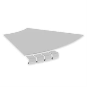 Tampa curva plana 45º Unex 400 R300, em U23X cor cinzento
