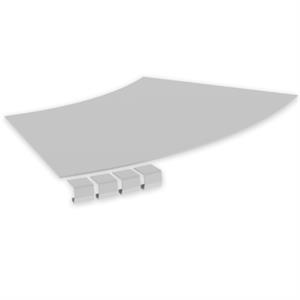 Tampa curva plana 45º Unex 400 R600, em U23X cor cinzento