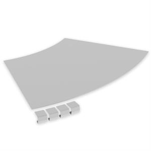 Tampa curva plana 45º Unex 500 R600, em U23X cor cinzento
