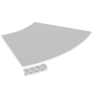 Tampa curva plana 45º Unex 600 R600, em U23X cor cinzento