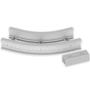 Curva plana 45º Unex 135x300 R600, em U23X cor cinzento