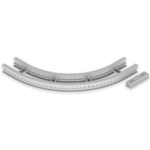 Curva plana de 90º Unex 85x200 R600, em U23X cor cinzento