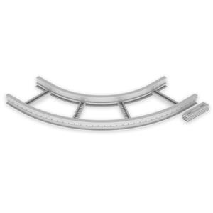 Curva plana de 90º Unex 85x400 R600, em U23X cor cinzento