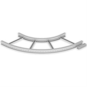 Curva plana de 90º Unex 85x600 R600, em U23X cor cinzento