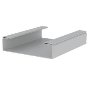 Caminho de cabos liso Unex 100x400, em U48X cor cinzento