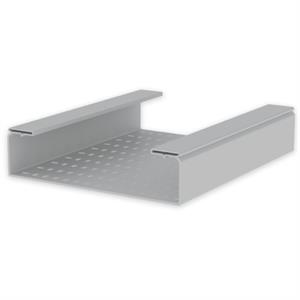 Caminho de cabos perfurado Unex 100x400, em U48X cor cinzento