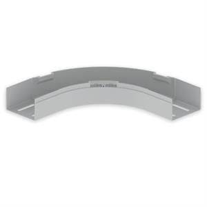 Curva plana 90° Unex 60x100, em U48X cor cinzento