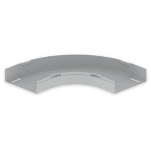 Curva plana 90° Unex 60x200, em U48X cor cinzento