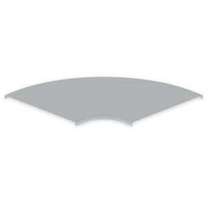 Tampa curva plana 90° Unex 600, em U48X cor cinzento