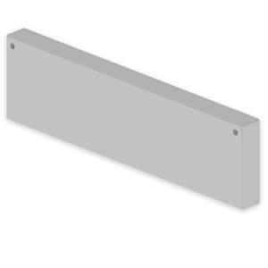 Tampa final Unex 100x400, em U48X cor cinzento