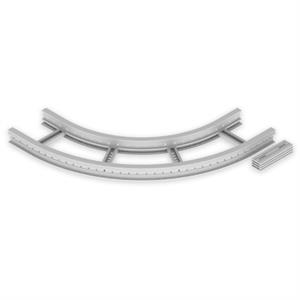 Curva plana de 90° Unex 85x300 R600, em U48X cor cinzento