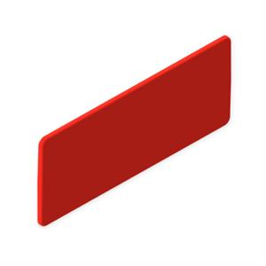 Placa ID Unex 40x100, em PC cor vermelho